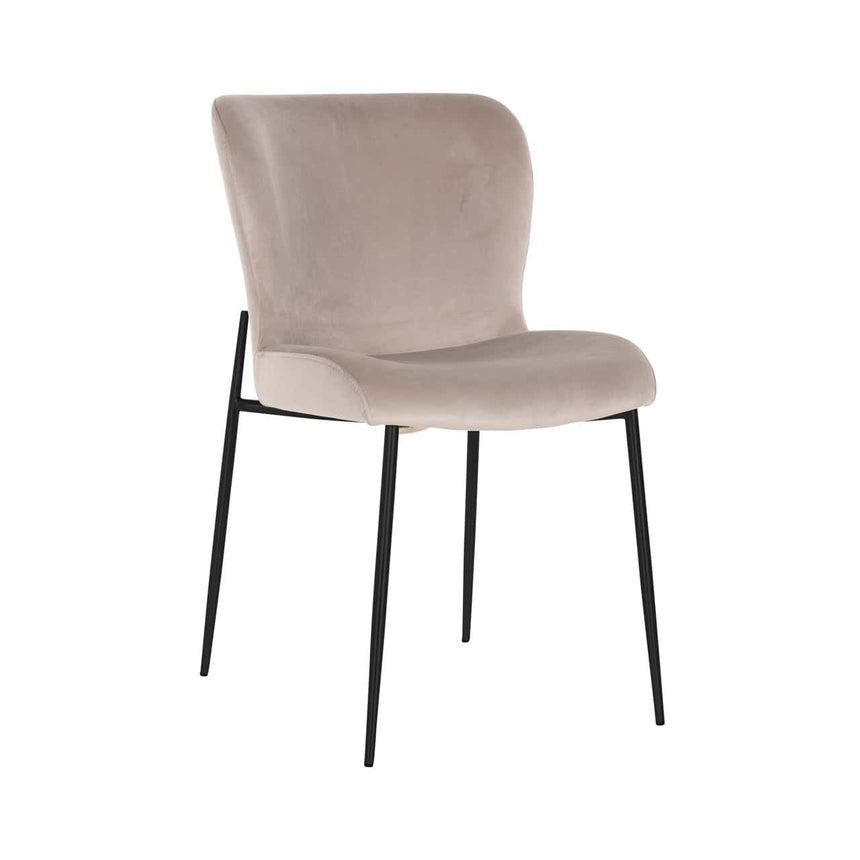 Scaun dining Richmond Darby kaki catifea, ignifug (set 2 buc.)