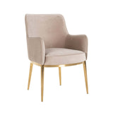 Scaun dining Richmond Breeze kaki catifea, ignifug (set 2 buc.)