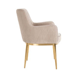 Scaun dining Richmond Breeze kaki catifea, ignifug (set 2 buc.)