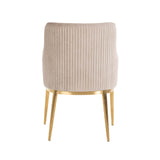 Scaun dining Richmond Breeze kaki catifea, ignifug (set 2 buc.)