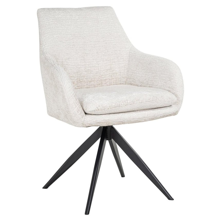 Scaun dining Richmond Lisonne crem fusion, rotativ
