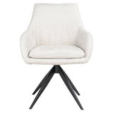 Scaun dining Richmond Lisonne crem fusion, rotativ