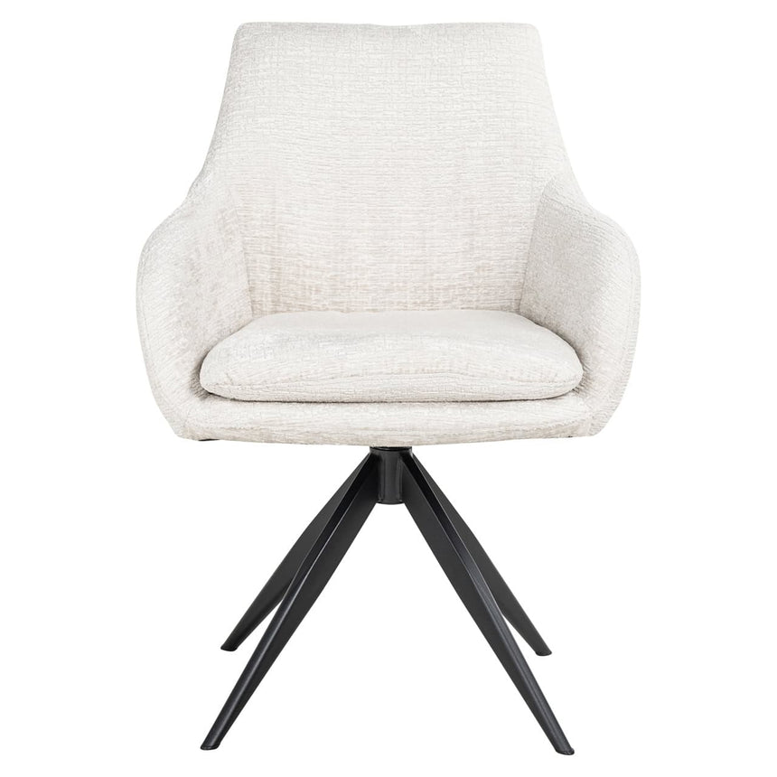 Scaun dining Richmond Lisonne crem fusion, rotativ