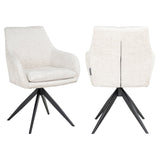 Scaun dining Richmond Lisonne crem fusion, rotativ
