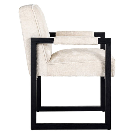 Scaun dining Richmond Beck alb chenille