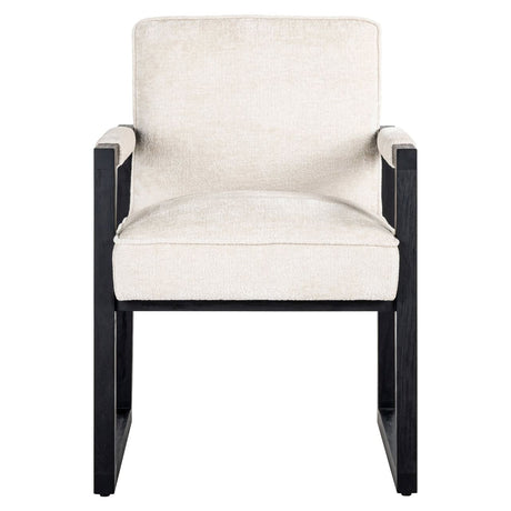 Scaun dining Richmond Beck alb chenille