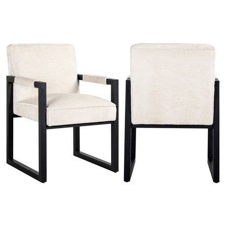 Scaun dining Richmond Beck alb chenille