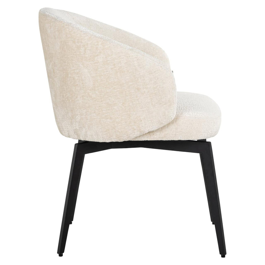 Scaun dining Richmond Amphara alb chenille, ignifug