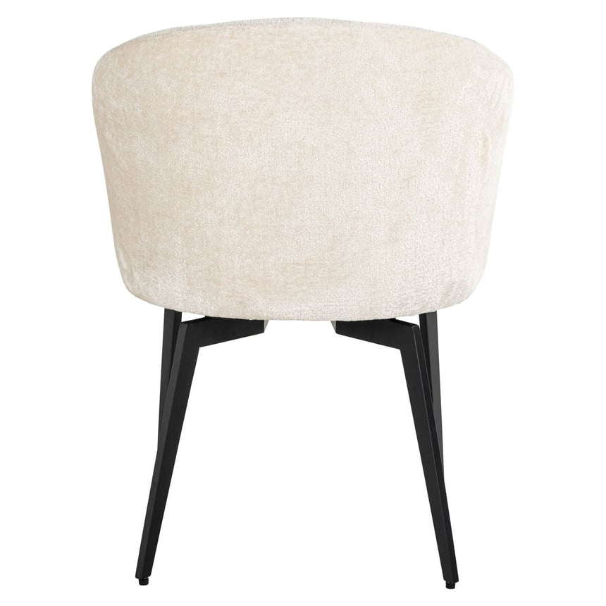 Scaun dining Richmond Amphara alb chenille, ignifug