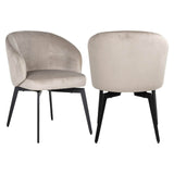 Scaun dining Richmond Amphara kaki catifea, ignifug