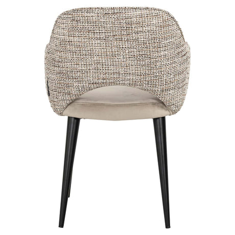 Scaun dining Richmond Giovanna trendy natur kaki catifea, ignifug