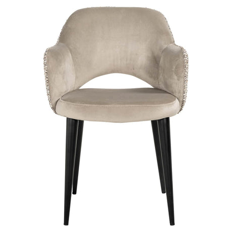 Scaun dining Richmond Giovanna trendy natur kaki catifea, ignifug