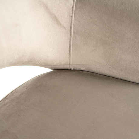 Scaun dining Richmond Giovanna trendy natur kaki catifea, ignifug