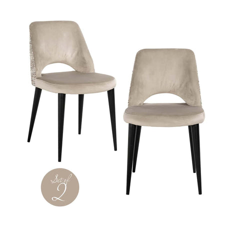 Scaun dining Richmond Tabitha trendy natur, ignifug (set 2 buc.)