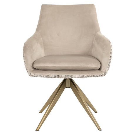 Scaun dining Richmond Lisonne trendy natur, rotativ