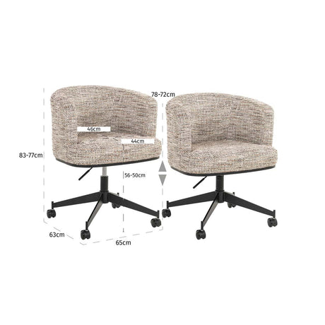 Scaun dining Richmond Rochenne trendy natur, rotativ