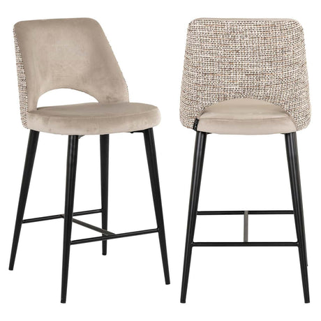 Scaun de bar Richmond Tabitha trendy natur, înălțime tejghea, ignifug