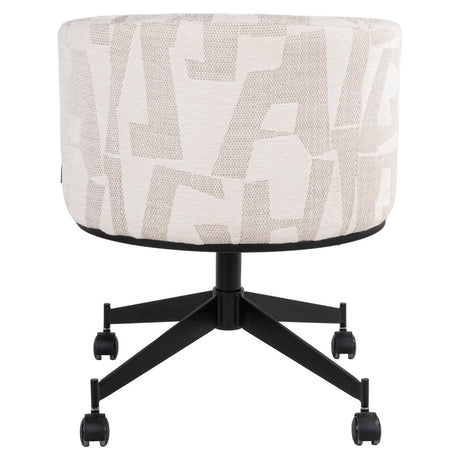 Scaun dining Richmond Rochenne bej grafic, rotativ