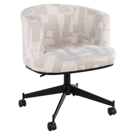 Scaun dining Richmond Rochenne bej grafic, rotativ