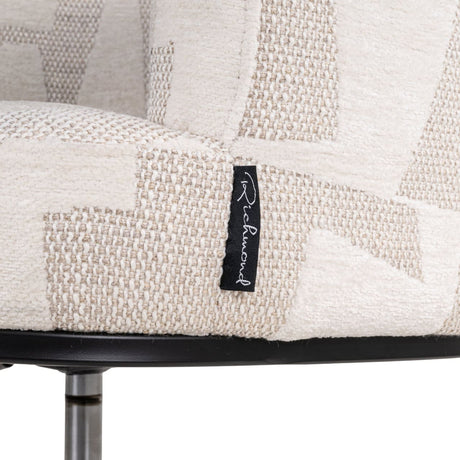 Scaun dining Richmond Rochenne bej grafic, rotativ