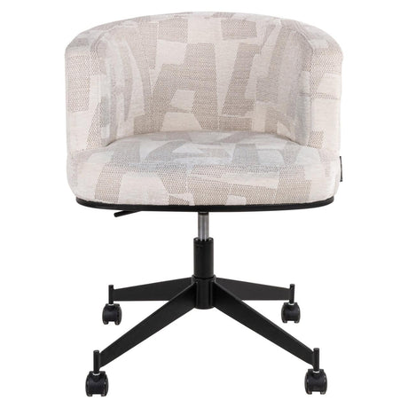 Scaun dining Richmond Rochenne bej grafic, rotativ