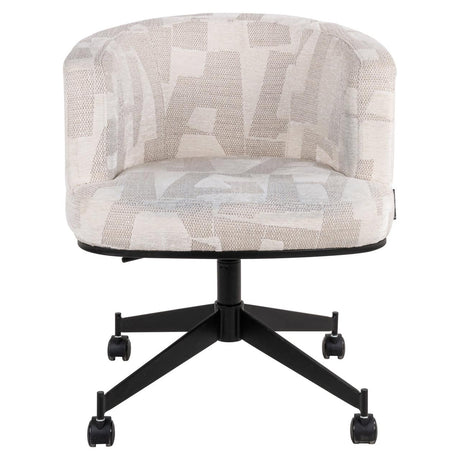 Scaun dining Richmond Rochenne bej grafic, rotativ
