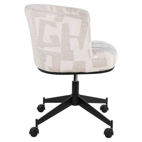 Scaun dining Richmond Rochenne bej grafic, rotativ