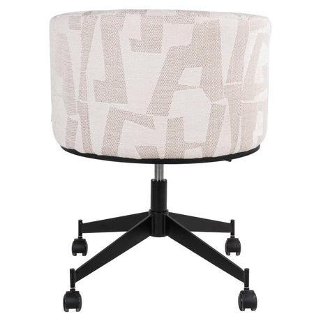 Scaun dining Richmond Rochenne bej grafic, rotativ