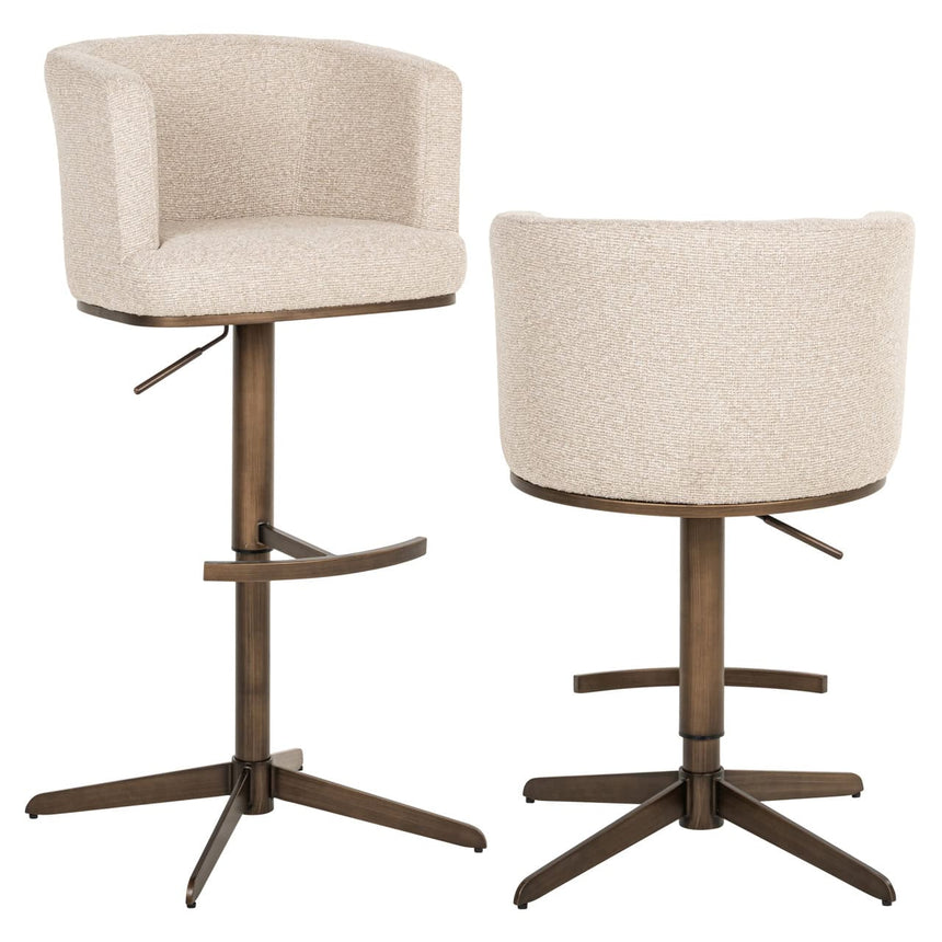 Scaun de bar Richmond Cheyenne bej biscotti, rotativ
