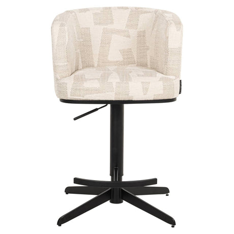 Scaun de bar Richmond Cheyenne bej grafic, rotativ