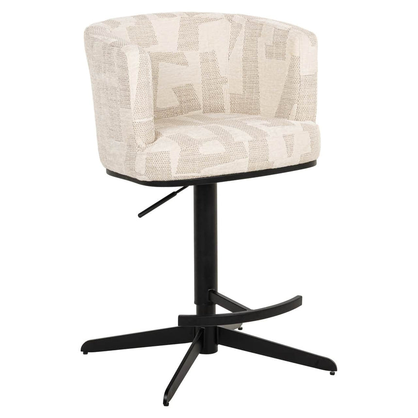 Scaun de bar Richmond Cheyenne bej grafic, rotativ