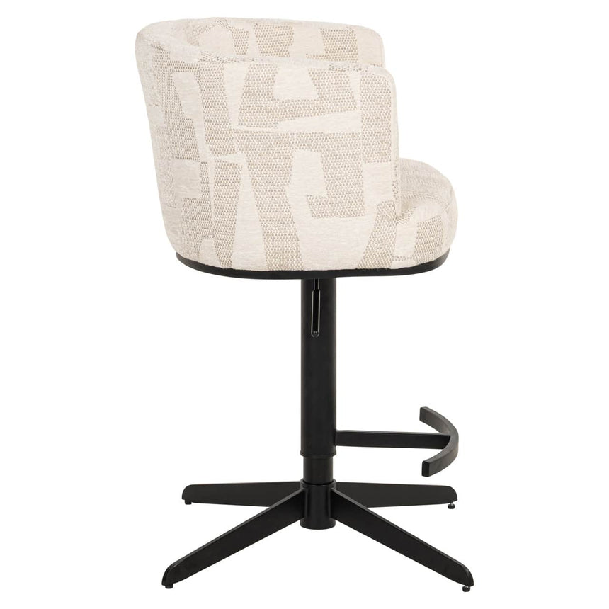 Scaun de bar Richmond Cheyenne bej grafic, rotativ