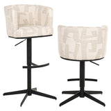 Scaun de bar Richmond Cheyenne bej grafic, rotativ