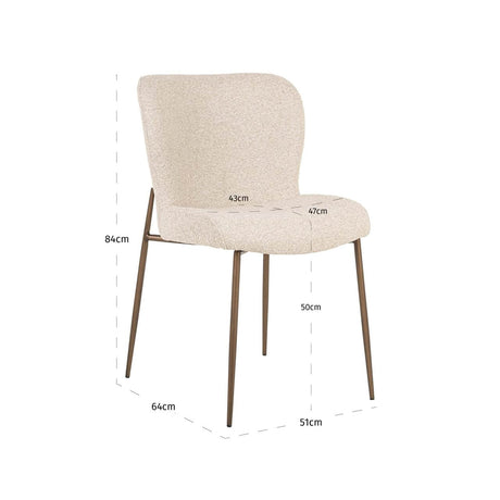 Scaun dining Richmond Odarby bej biscotti (set 2 buc.)