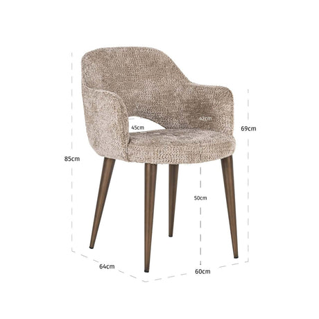 Scaun dining Richmond Delphina lovely natur, ignifug
