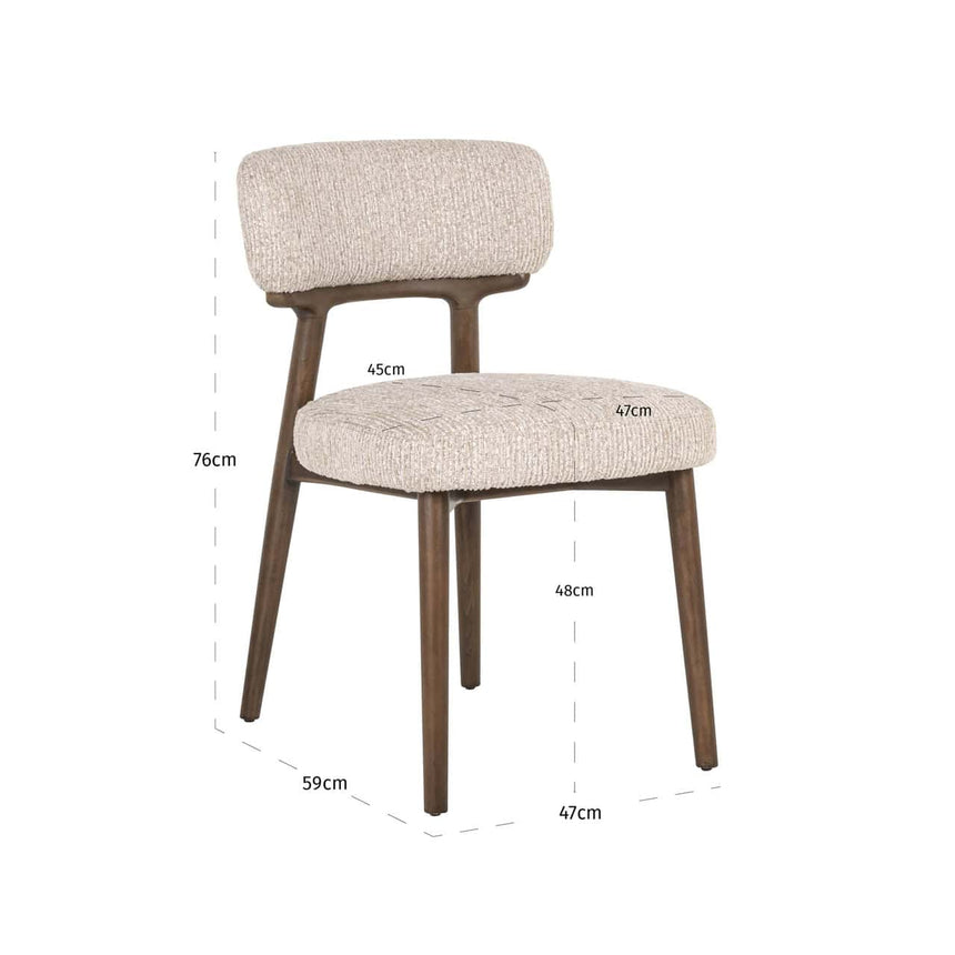 Scaun dining Richmond Basker natur linear (set 2 buc.)