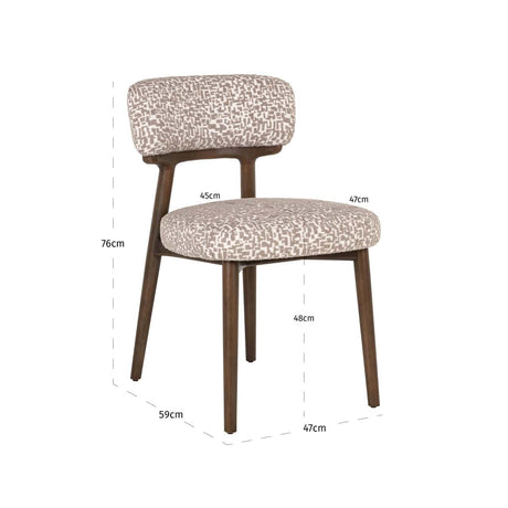 Scaun dining Richmond Basker natur geo (set 2 buc.)