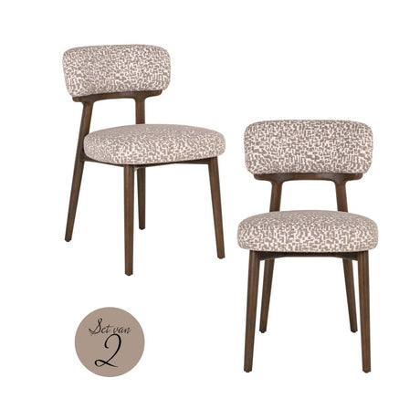 Scaun dining Richmond Basker natur geo (set 2 buc.)