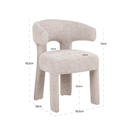 Scaun dining Richmond Nerio natur fancy