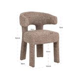 Scaun dining Richmond Nerio moka linear