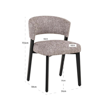 Scaun dining Richmond Zeno pământiu tweed