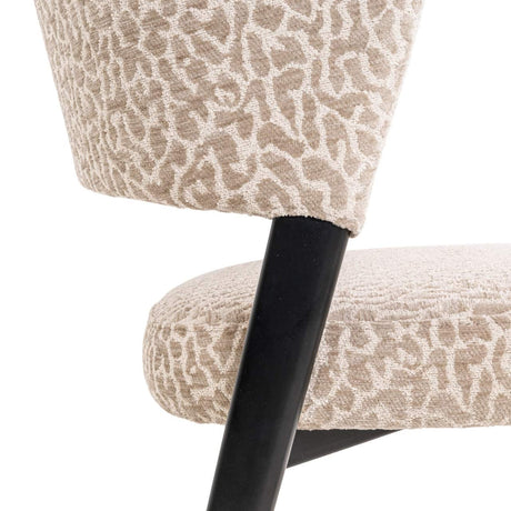 Scaun dining Richmond Zeno bej leopard