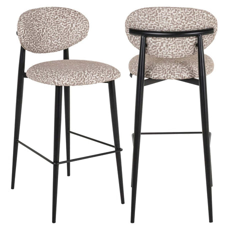 Scaun de bar Richmond Dantes natur geo, ignifug