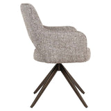 Scaun dining Richmond Ginerva pământiu tweed, rotativ