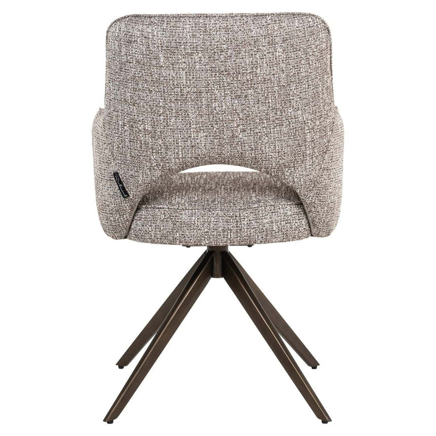 Scaun dining Richmond Ginerva pământiu tweed, rotativ
