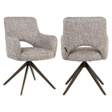 Scaun dining Richmond Ginerva pământiu tweed, rotativ