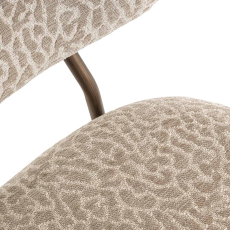 Scaun de bar Richmond Xenia bej leopard, înălțime tejghea, ignifug (set 2 buc.)