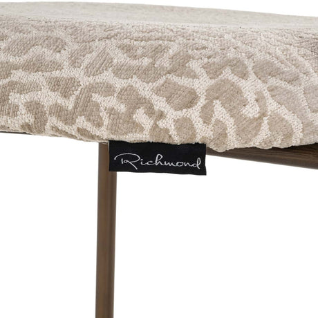 Scaun de bar Richmond Xenia bej leopard, înălțime tejghea, ignifug (set 2 buc.)