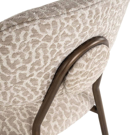 Scaun de bar Richmond Xenia bej leopard, înălțime tejghea, ignifug (set 2 buc.)