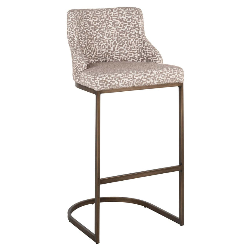 Scaun de bar Richmond Bolton natur geo (set 2 buc.)